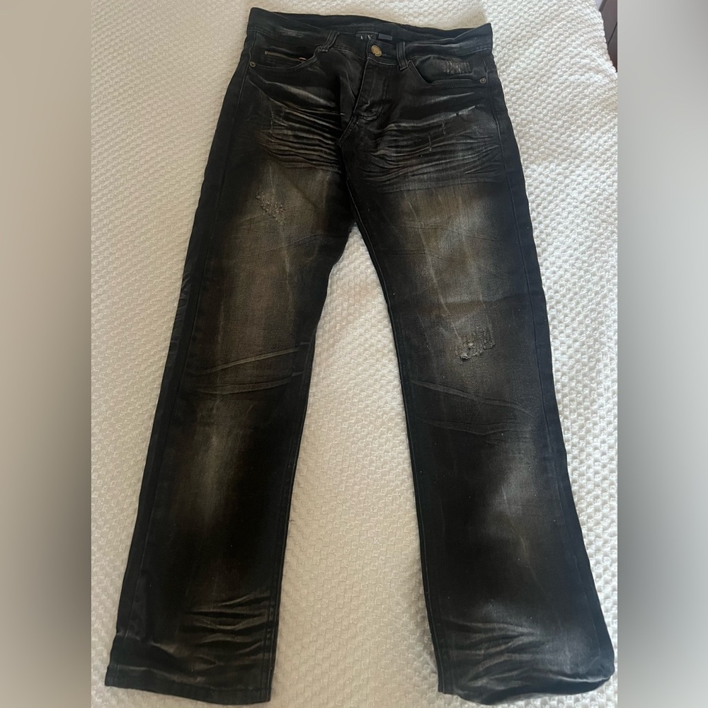 Armani Exchange - Men's Jeans - Size 30 X 30 - Black / Dark Grey
